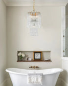 9 Light 20" Wide LED Lorelei Round Tiered Chandelier in Black Chain use for dining room American chandelier