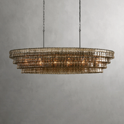 Ghiaccio Glass Oval Chandelier