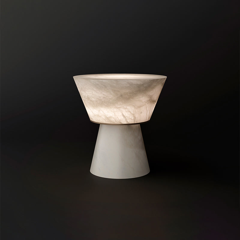 Franta Modern  Alabaster Living Room Table Lamp table lamp Kevin Studio Inc