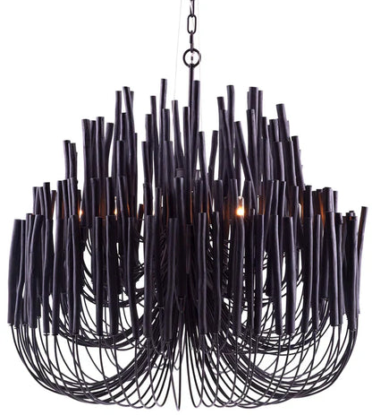 5/6-Light Modern Branch Modeling Chandelier in White or Black for Stylish Interiors