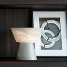 Franta Modern  Alabaster Living Room Table Lamp table lamp Kevin Studio Inc