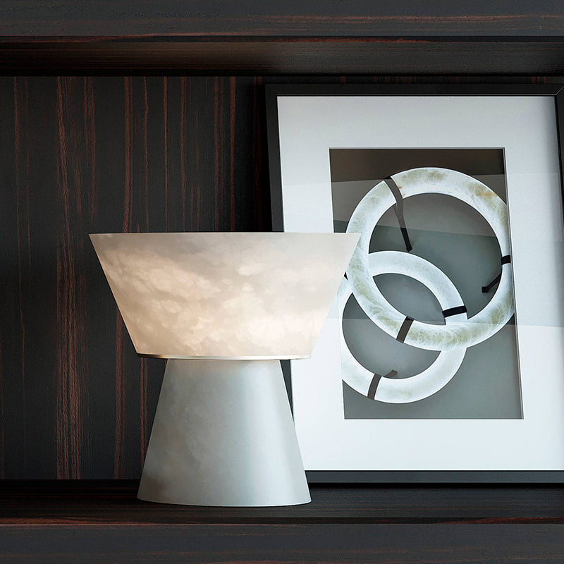 Franta Modern  Alabaster Living Room Table Lamp table lamp Kevin Studio Inc