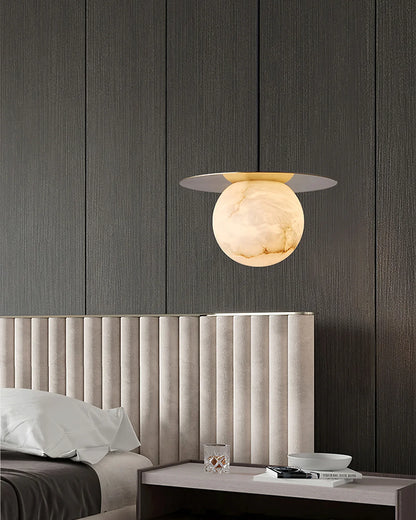 Spanish Alabaster Bedside Pendant Light