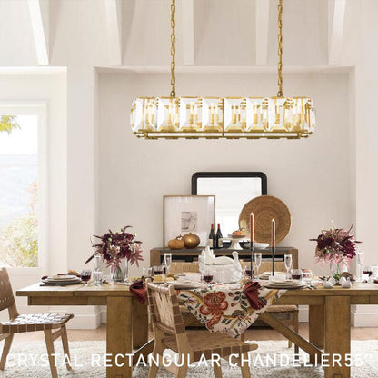 Harlew Crystal Rectangular Chandelier42''54''62''74"