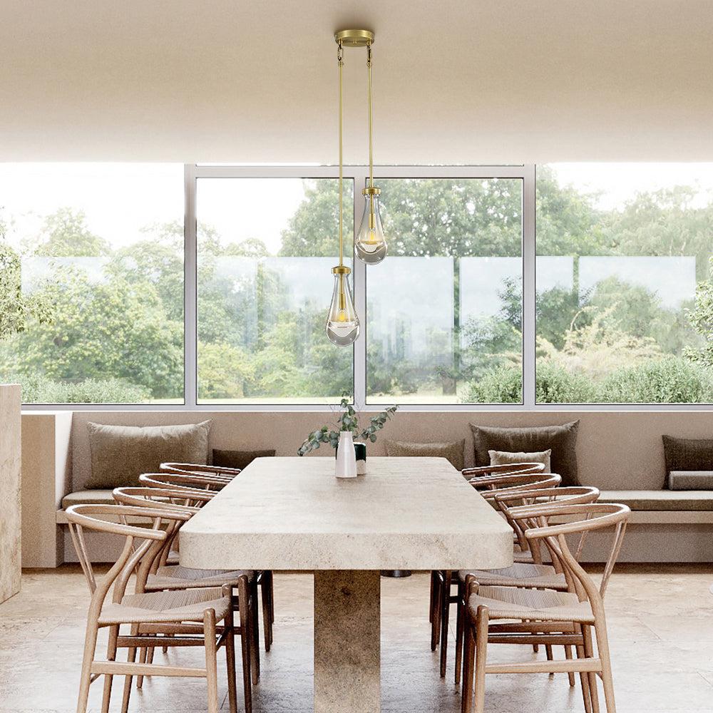 Raindrop Round Chandelier 2-Light 5"