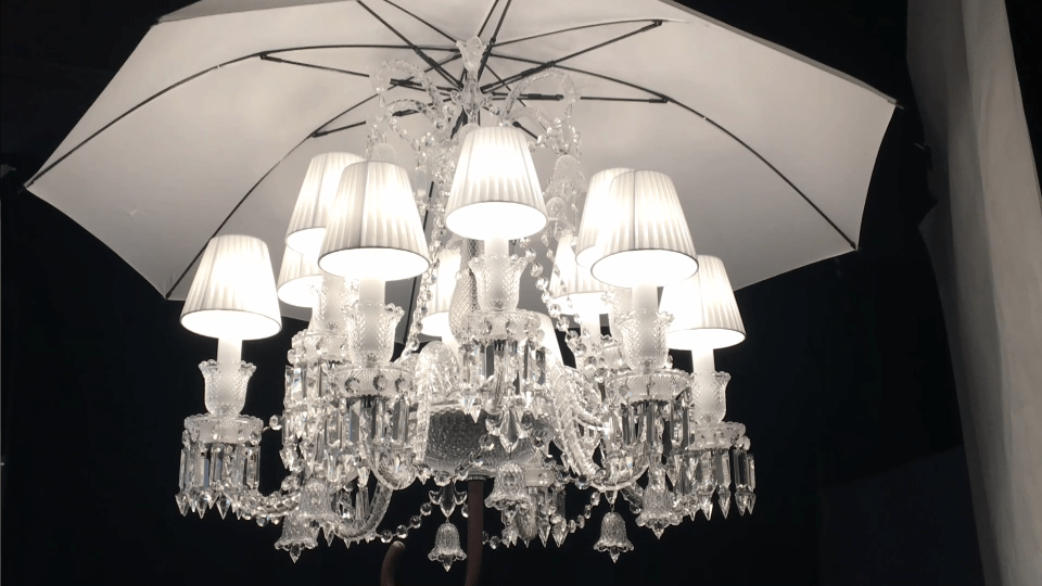 12 Lights Crystal Lighting with Umbrella - Blushlighting