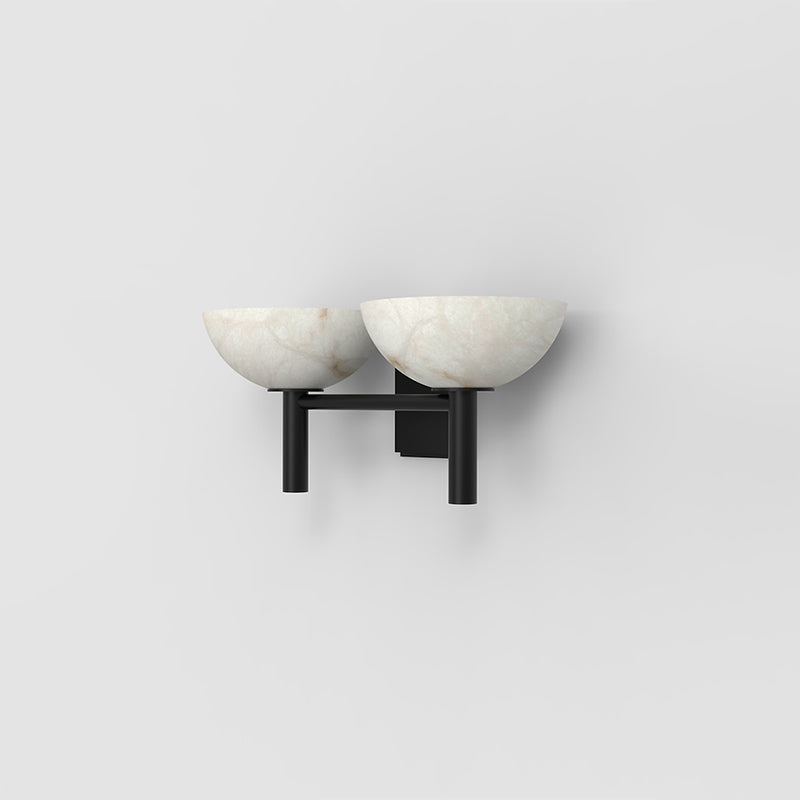 2 Lights Alabaster Wall Sconce