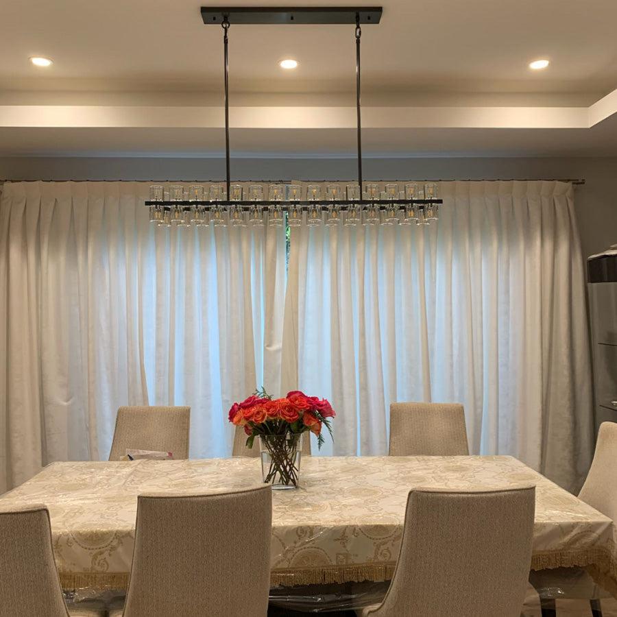 Arcachen Crystal Rectangular Chandelier 54"
