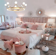 Blushlighting® Cute Crown Design Round Glass Creative Led Hanging Chandelier