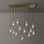 Silas Modern Raindrop Rectangular Chandelier For Dining Room