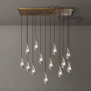 Silas Modern Raindrop Rectangular Chandelier For Dining Room