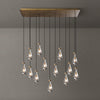 Silas Modern Raindrop Rectangular Chandelier For Dining Room 54"-13-Lights