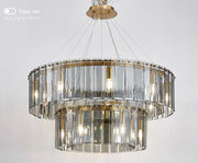 Blushlighting® Double frosted glass suspension luminaire modern Round chandelier