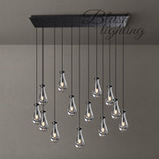 Silas Modern Raindrop Rectangular Chandelier For Dining Room