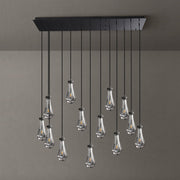 Silas Modern Raindrop Rectangular Chandelier For Dining Room 54"-13-Lights