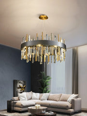 Blushlighting® Celle Ligure | Royal Gold/Titanium Black Crystal Chandelier