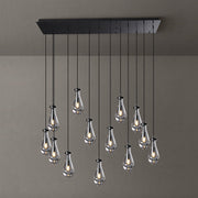 Silas Modern Raindrop Rectangular Chandelier For Dining Room