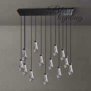 Silas Modern Raindrop Rectangular Chandelier For Dining Room