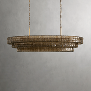 Ghiaccio Glass Oval Chandelier