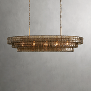 Ghiaccio Glass Oval Chandelier