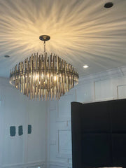 Modern Art Design Tubular Round Chandelier for Living Room/Bedroom