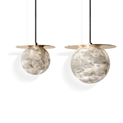 Spanish Alabaster Bedside Pendant Light