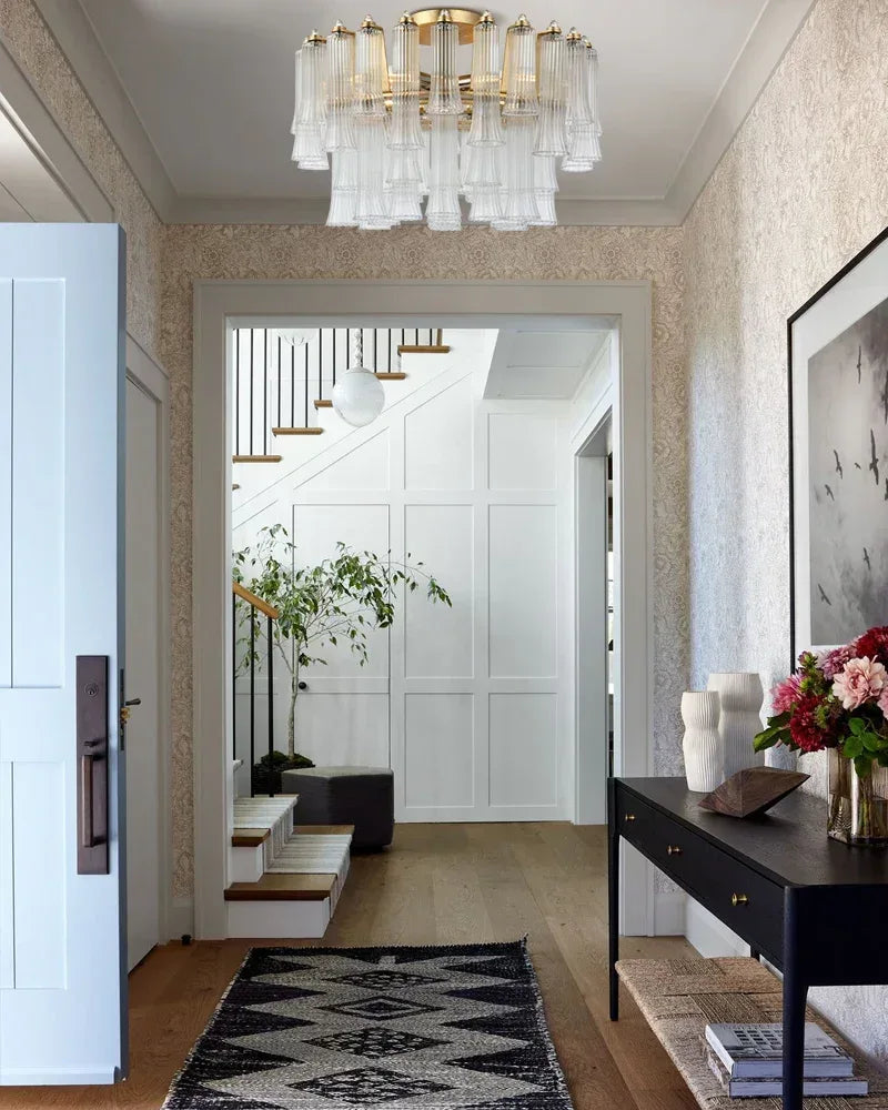 9 Light 20" Wide LED Lorelei Round Tiered Chandelier in Black Chain use for dining room American chandelier