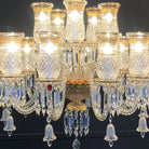15 Lights Crystal Chandelier Gold & Clear Crystal Lighting - Blushlighting