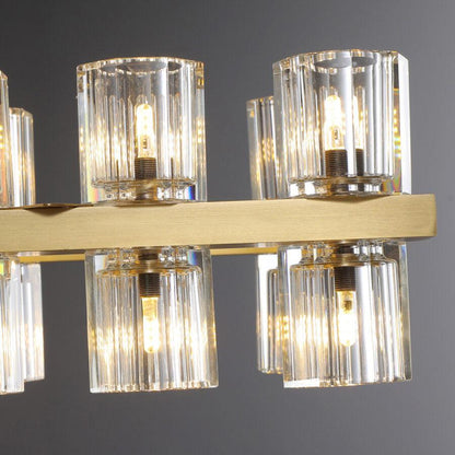Arcachen Crystal Rectangular Chandelier 54"