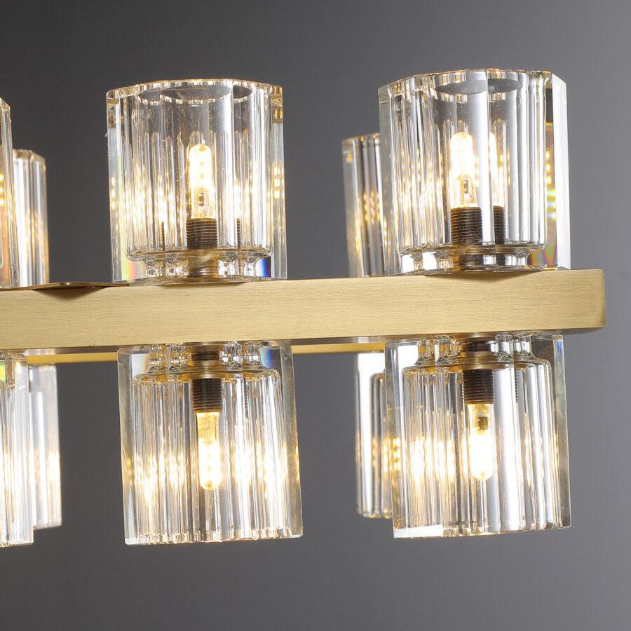 Arcachen Crystal Rectangular Chandelier 54"