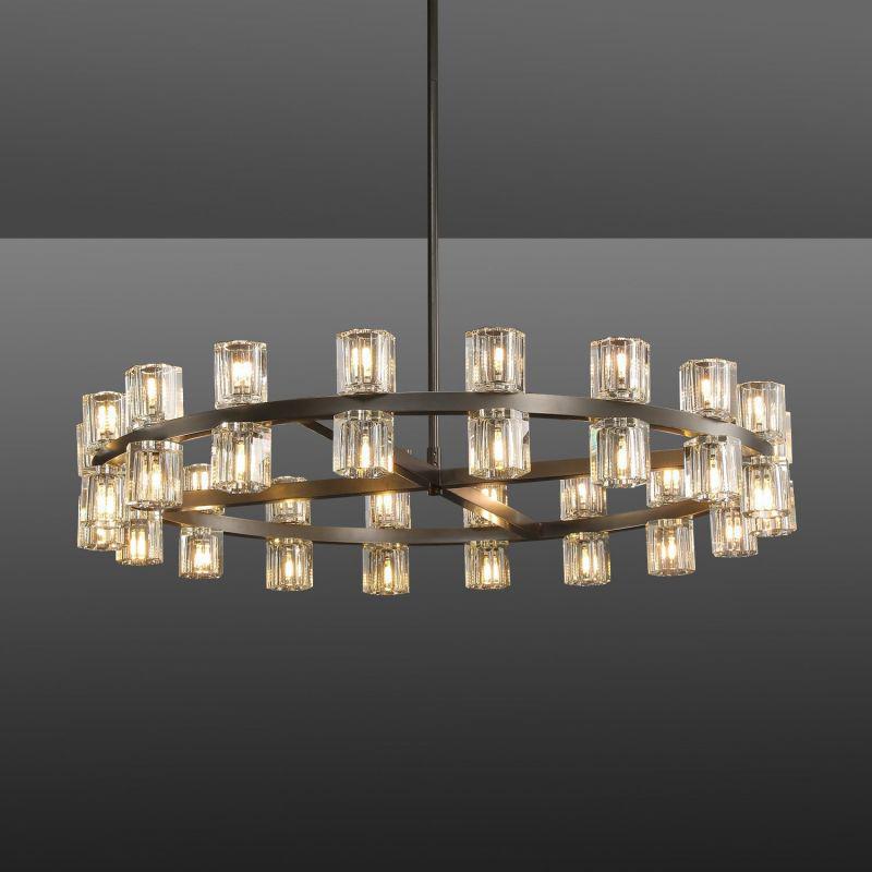 Arcachen Crystal Round Chandelier 36"