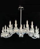 16 Lights Ellipse Crystal Lighting Dining Room Chandelier - Blushlighting
