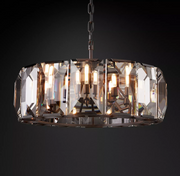 Harlowe Crystal Round Chandelier Light 31"  Living Room Lighting