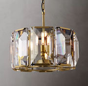 Harlowe Crystal Round Chandelier Light 19"  Living Room Lighting