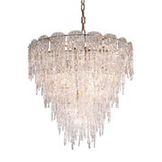 Aletta Melting Drop Crystal Glass Round Chandelier