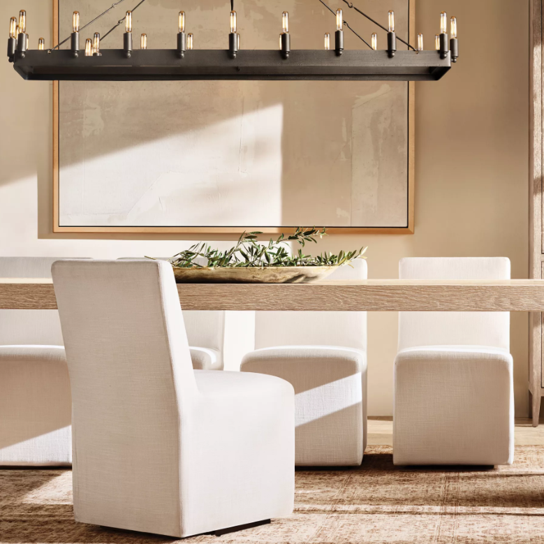 Camina Vintage Filament Rectangle Chandelier 52‘’L