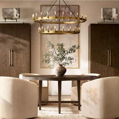 Camina Vintage Filament 2-Tier Round Chandelier 38‘’D
