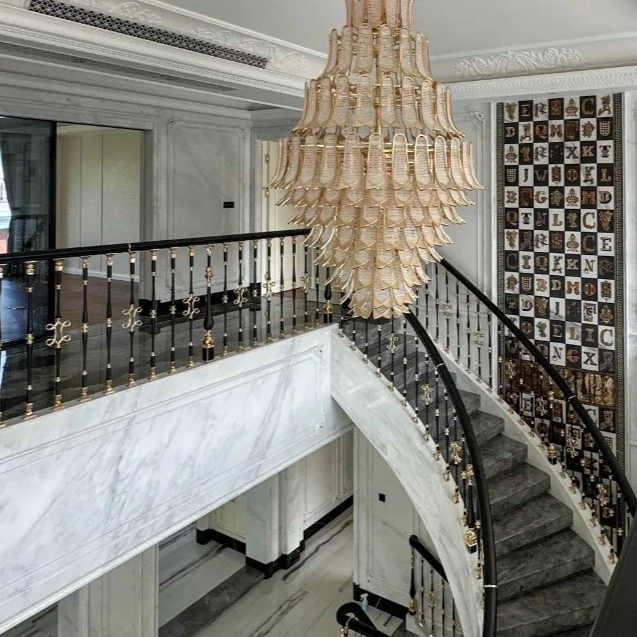 Extra Large Luxury Multi-tier GBUd Crystal Chandelier for Stairs/Large High-ceiling Room