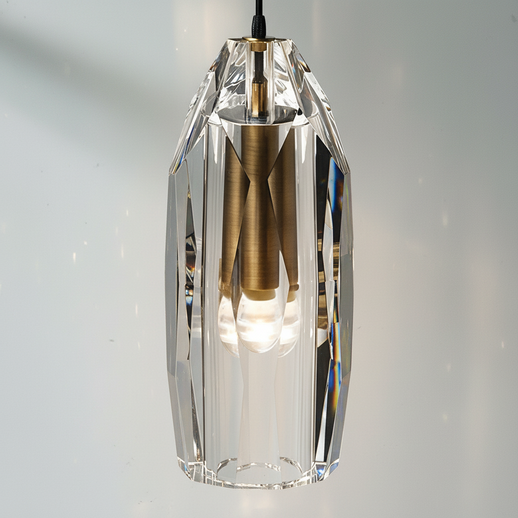 Luster Gaze Radiant Brass Crystal Wall Sconce - Background Shot