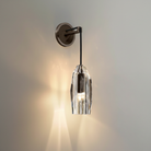 Luster Gaze Radiant Brass Crystal Wall Sconce - Background Shot