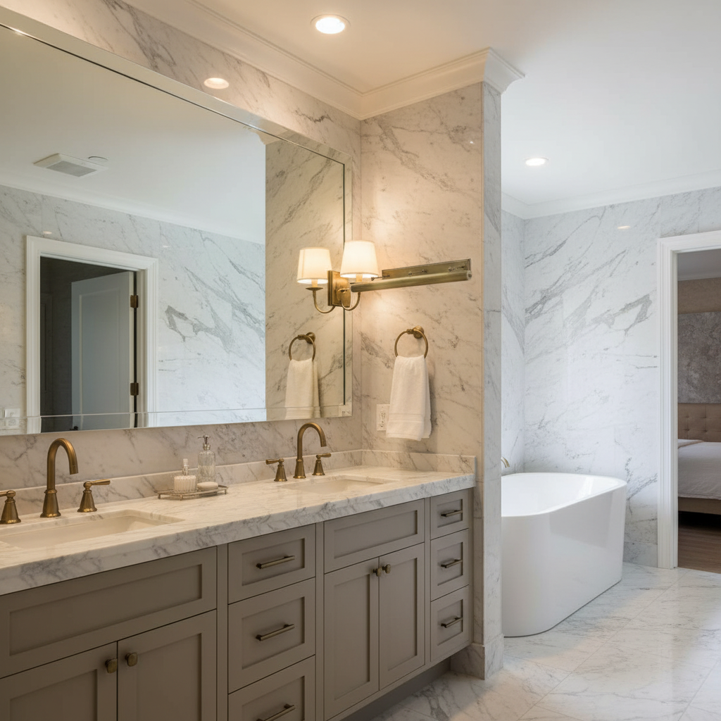 Luster Gaze Gallery Lumina 42" Wide 6-Light Picture Light - luxury American master bathroom