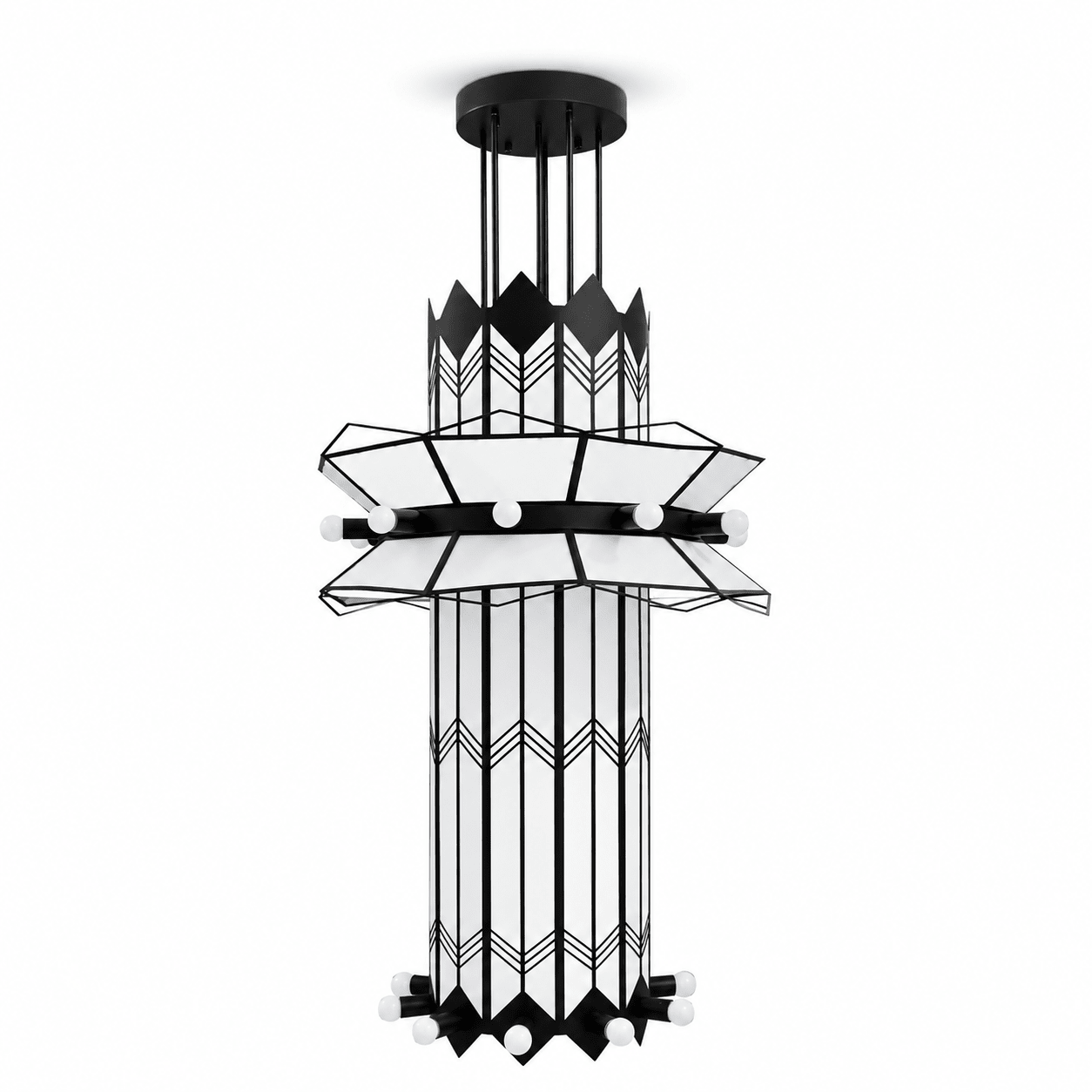 Rayonne Art Deco Chandelier by Blushlighting