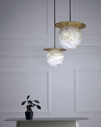 Spanish Alabaster Bedside Pendant Light