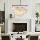 1920s Odaon Crystal Square Chandelier 22" 34" 47"-47''-Matte Black-Blushlighting