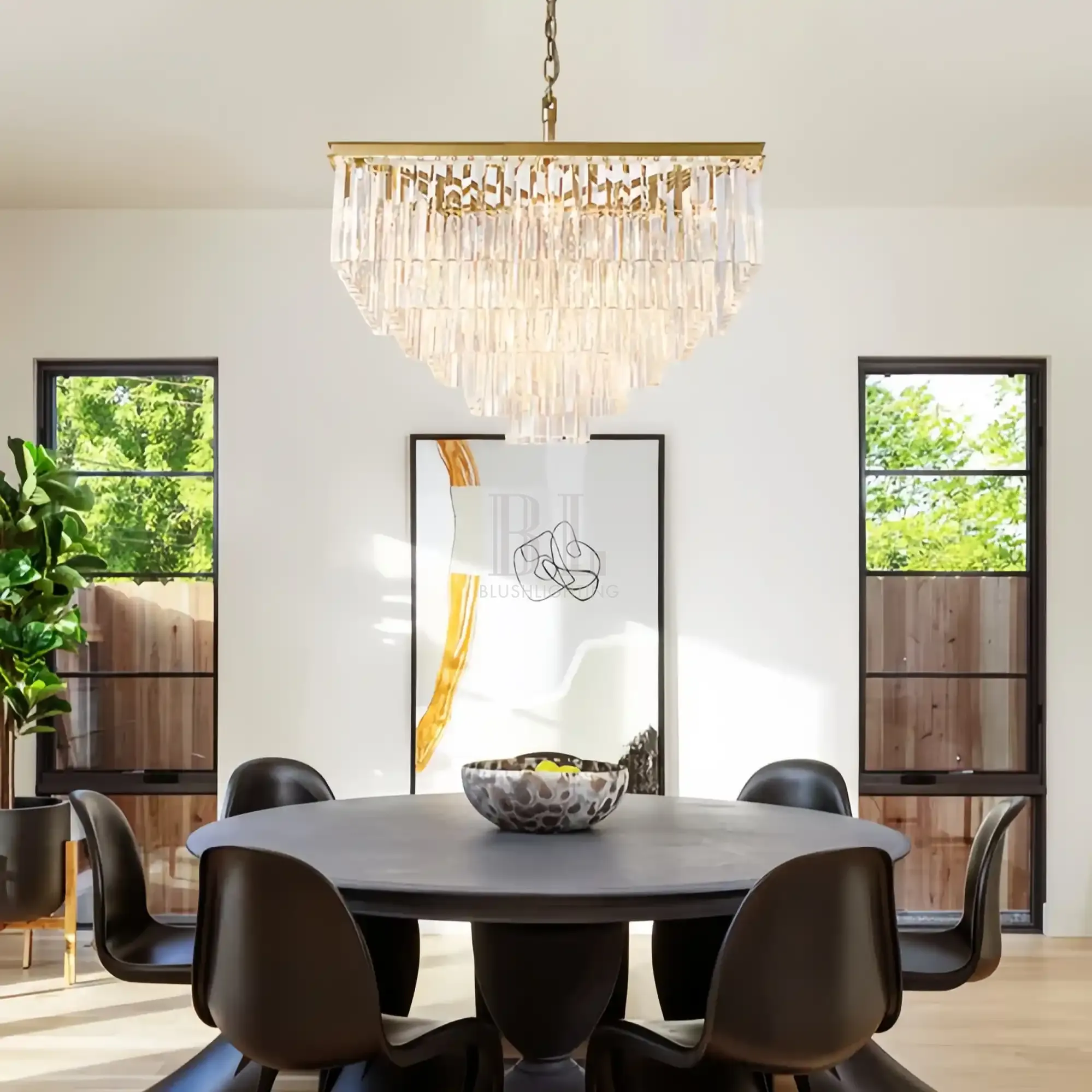 1920s Odaon Crystal Square Chandelier 22" 34" 47"-Blushlighting