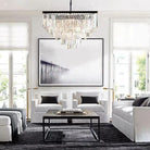 1920s Odaon Crystal Square Chandelier 22" 34" 47"-