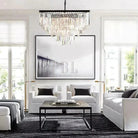 1920s Odaon Crystal Square Chandelier 22" 34" 47"-