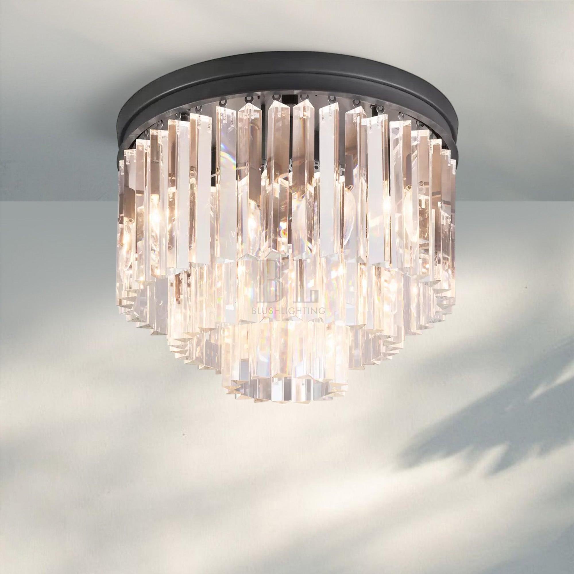 1920s Odaon Flushmount 20‘’-Flushmount 20''-Matte Black-