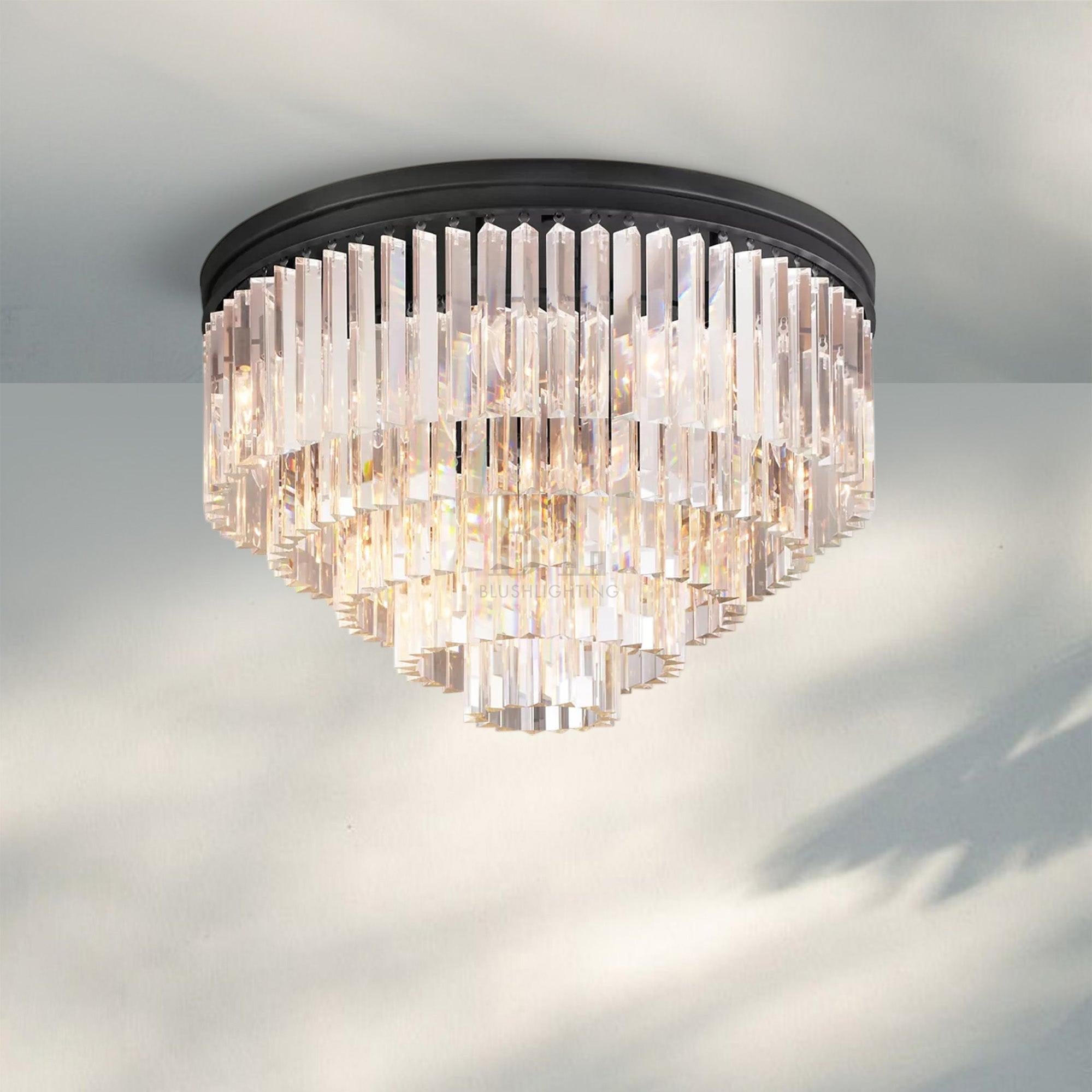 1920s Odaon Flushmount 20‘’-Flushmount 32''-Matte Black-