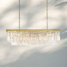 1920S Odaon Rectangular Chandelier 40-49"-Lacquered Burnished Brass-